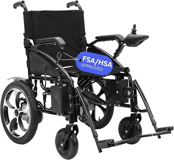 Culver Artemis All Terrain Electric Wheelchair Heavy Duty, Foldable Electric Wheelchairs for Adults, Power Wheelchairs for Seniors, Silla de Ruedas para Adultos Electrica Black