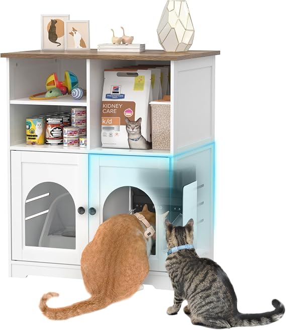GDLF Cat Feeding Station for Microchip Feeder with Dog-Proof Design
