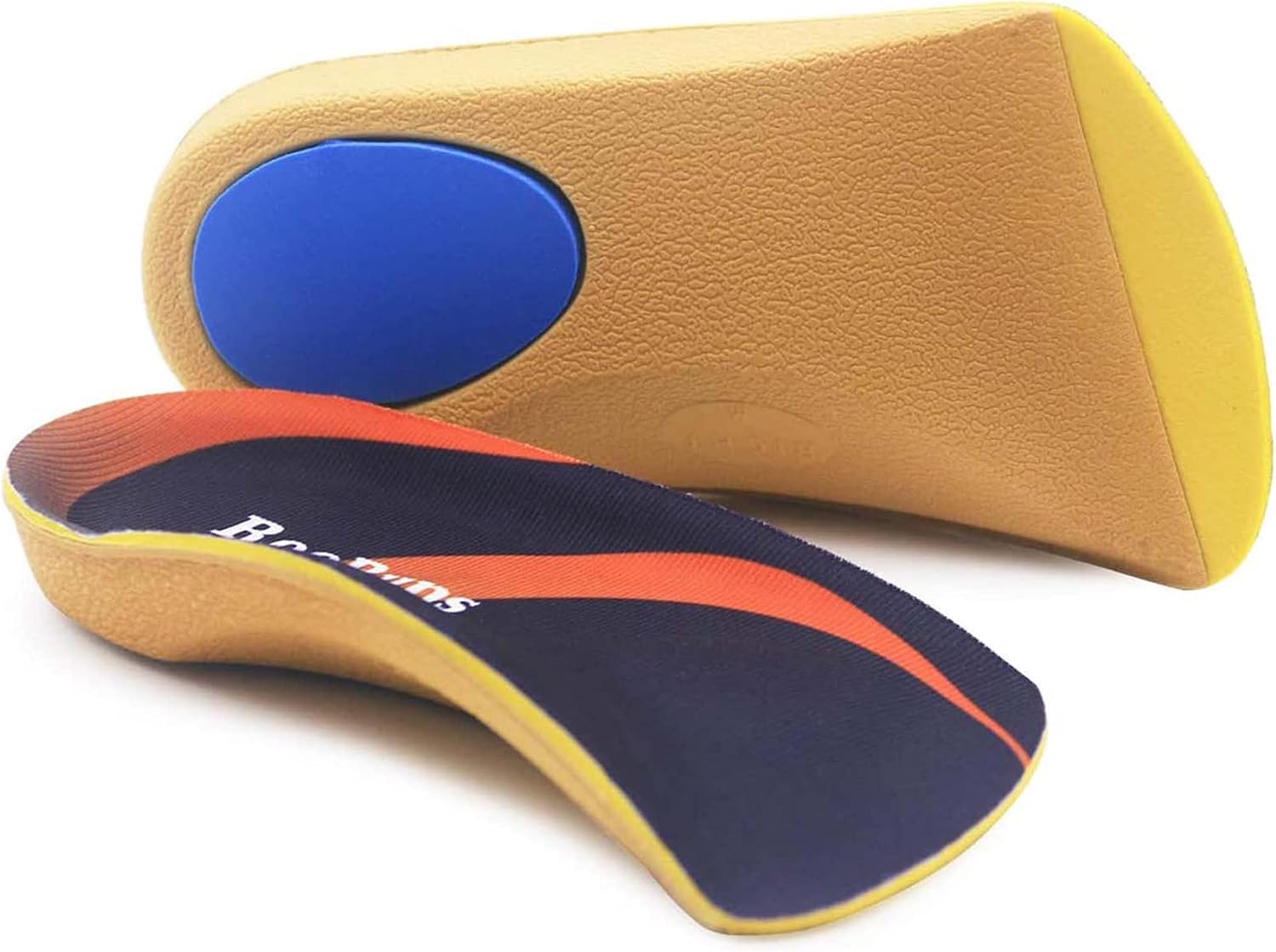 Orthotic Insoles, RooRuns 34 High Arch Support Insoles Shoe Inserts for Flat Feet, Plantar Fasciitis, Foot Arch, Feet Fatigue - Heel Cushion for Men, Woman, Deep Blue, Small 3-5.5 UK