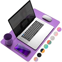 McStorey Masa Desk Mat 90x45 cm Çift Taraflı Deri Mouse Pad Kaymaz Geniş Masa Koruyucu Suya Dayanıklı Rulo Yapılabilir Ofis Ev Ofis Laptop ve Klavye Alanı İçin 2mm Pembe