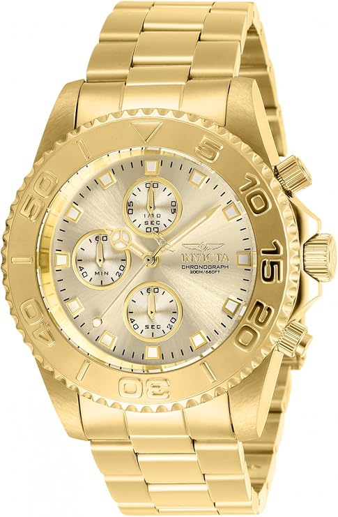Invicta Men's Connection Quartz Watch with Stainless Steel Strap, Gold, 22 (Model: 28683)