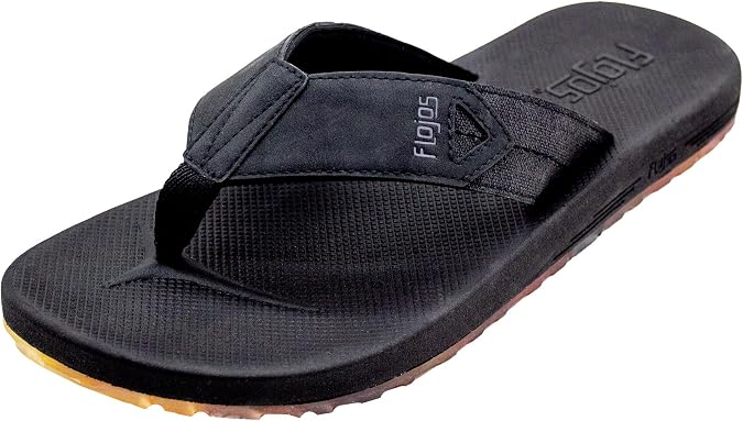 Flojos Salto Men's Sandal, Triangle Cut Thong Starp W/Memex Bed & Sunset Outsole
