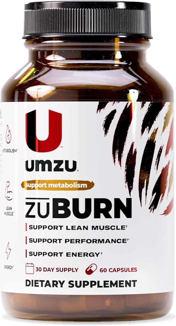 UMZU ZuBurn Energy Support Supplement, 30 Day Supply | Caffeine, MitoBurn, Capsimax, Grains of Paradise, Vitamins B6 and B12, Daily Energy, Focus, Active Lifestyle Support