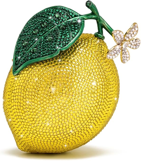 JW PEI Women's Lemon-Inspired Rhinestone Clutch
