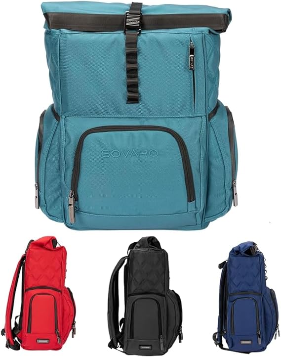 Lennox Backpack Coolers Insulated Leak Proof, Deep Ocean 28 Can Beach Cooler Backpack with 3,350D Nylon Lining, Waterproof Backpack Cooler by Sovaro