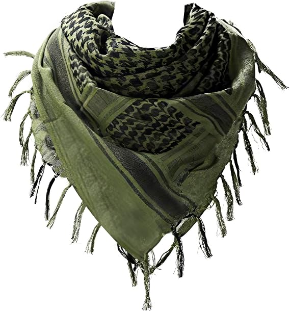 Military Shemagh Arab Tactical Desert Keffiyeh Thickened Scarf Wrap for Women and Men 43"x43"