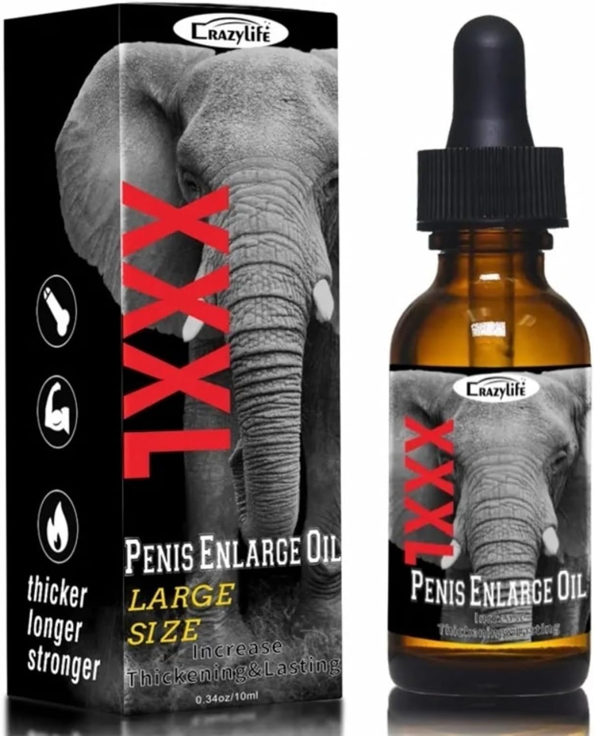 Extra Strength Men Enlarger Oil Natural Dick Growth Oil Crazy Life Oil Extension Growth Male Enlargement Oil Increase Size 10ml by Crazylife