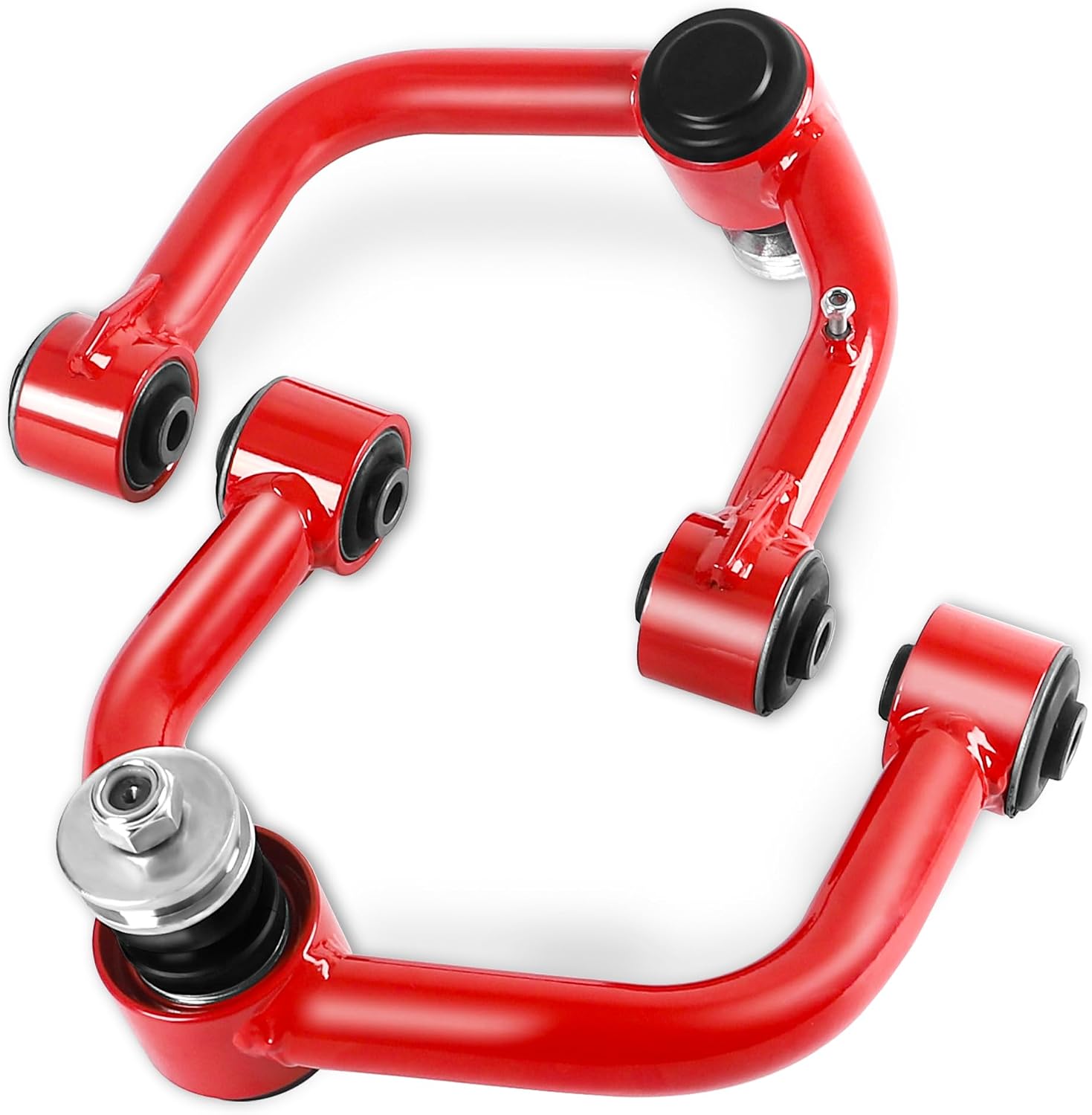 YIZBAP Front Upper Control Arms with Ball Joint For 2000-2006 Tundra 2001-2007 Sequoia, 2-4" Lift Suspension Adjustable Control Arms (Red)