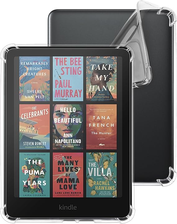 WALNEW Clear Case for 7-inch Kindle Paperwhite 12th Gen 2024 and 7-inch Kindle Colorsoft Signature Edition, Ultra Slim Soft Transparent Back Cover