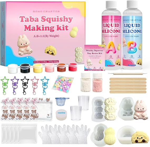 Bond Craftor Taba Squishy Making Kit - 21oz Liquid Silicone Gel with Molds