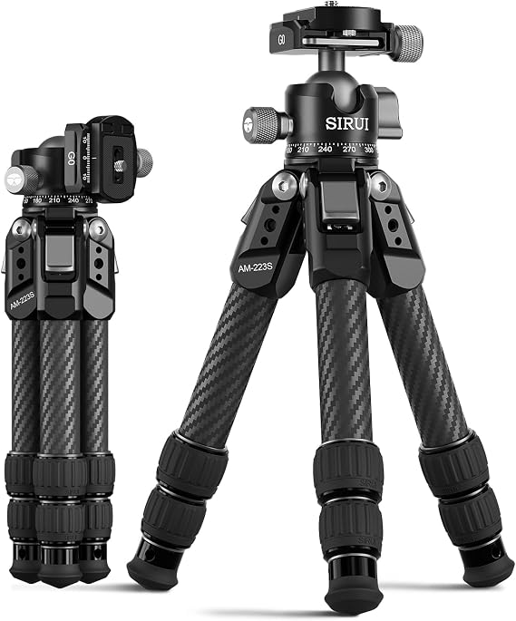 SIRUI Carbon Fiber Mini Desktop Tripod with 360 Ball Head