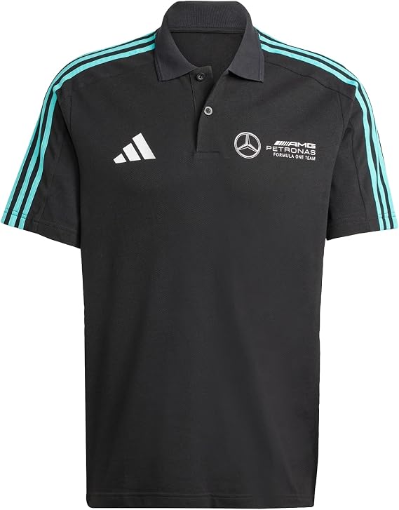 adidas Mercedes - Amg Petronas Formula One Team DNA Polo Men Polo Shirt (US, Alpha, X-Small, Regular, Black/White)