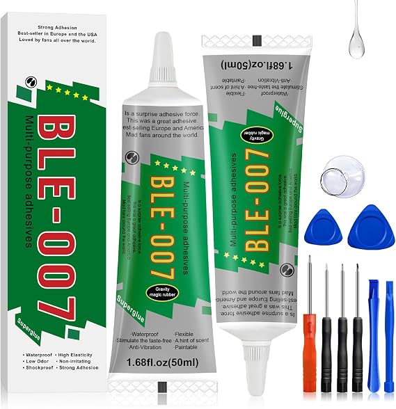 3.5 oz Phone Glue, Clear Craft Adhesive Kit for Electronic Screen Repair, Cell Phone Screen (50ml*2)