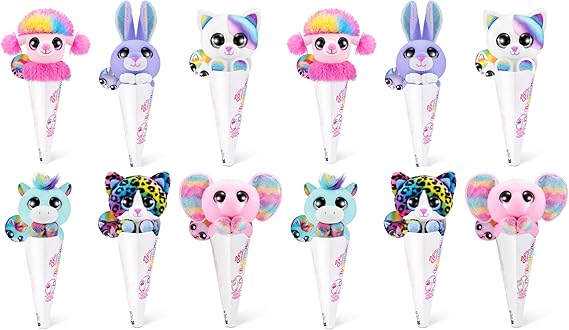 Coco Cones Rainbow, Series 1, Cone Cones Plush, Brown Box, (3 Plush) (Pack of 2)