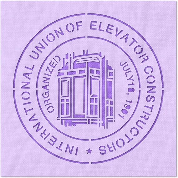 Stencil Stop Elevator Union Stencil - Reusable for DIY Projects, Painting, Drawing, Crafts - 14 Mil Mylar Plastic (9 x 9 inches)