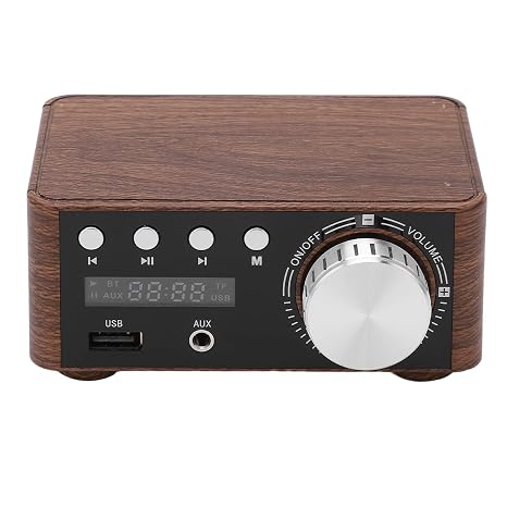 50W+50W Mini Bluetooth 5.0 Power Amplifier,Power Amplifier Stereo HiFi Digital Amp 2 Channel Stereo Hi-Fi Digital Audio Receiver with 9-24V Power Supply,2 Channel with USB