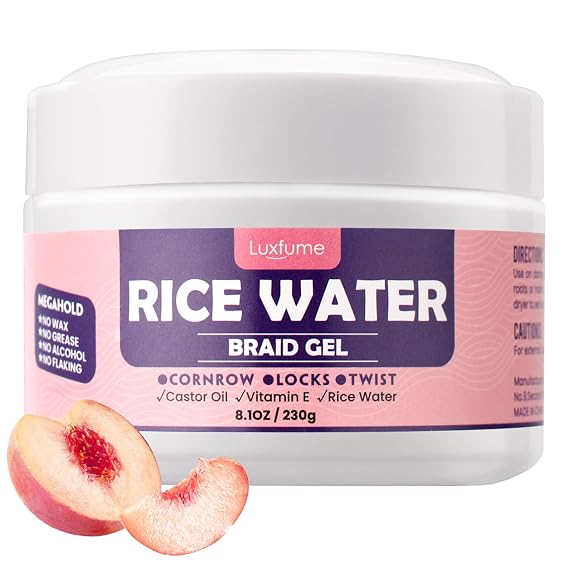 Braiding Gel Extra Hold 8.1 Oz - Great For Braids,Twist, Locs | Smooth Edges - Braid Gel Extreme Hold Adds High Shine,Edge Control,No White Residue,Braiding Hair Gel 230g