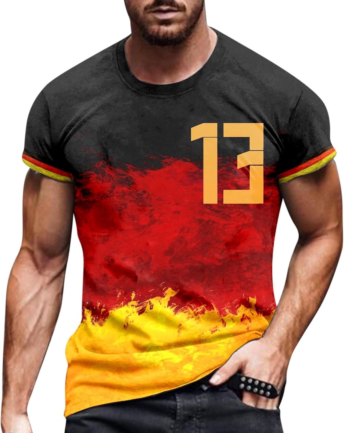 germany mens t-shirt euro 2024 football jersey with number t-shirt germany fan item t-shirts for men short sleeve crew neck summer
