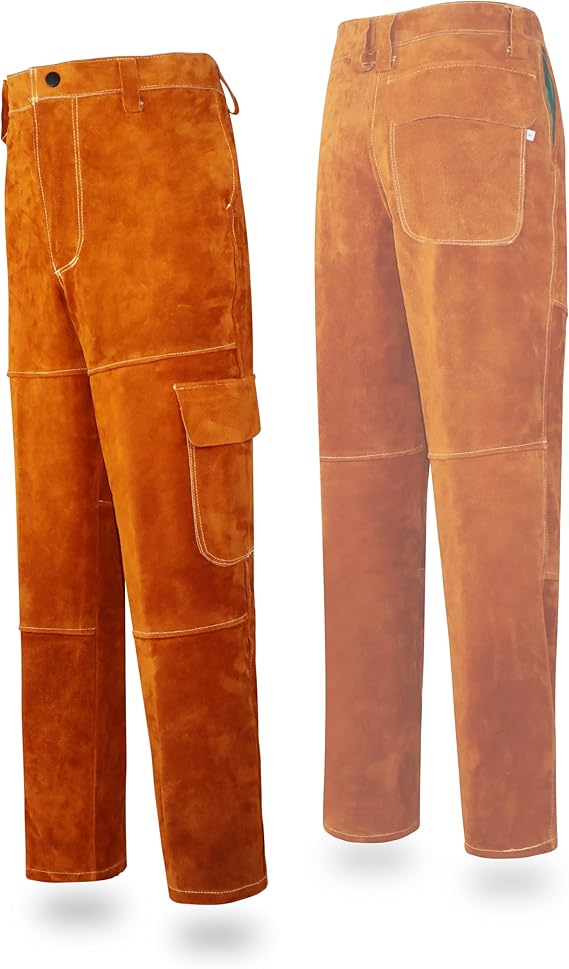 Leather Welding Chainsaw Safety Pants for Heavy Duty Work