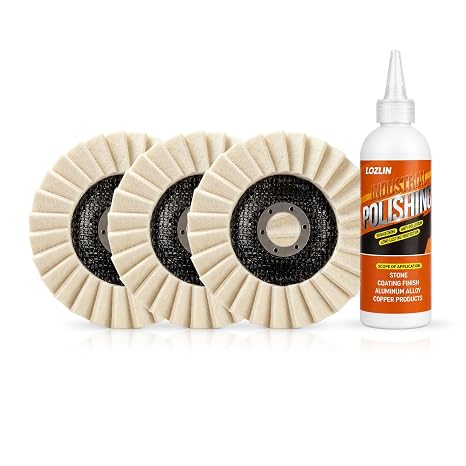 LOZLIN Polishing Paste, Granite Marble Quartz Countertop Scratch Remover Cream, Stainless Steel Metal Repair Polish Compound, High Gloss Mirror Finish for Stone & Metal Surface Restoration