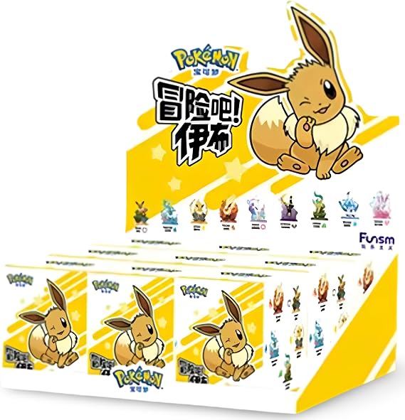 Pokemon | Eevee Adventure Series | Blind Box | Funism | For Collectors Aged 15+ Years | Set of 9 Blind Boxes