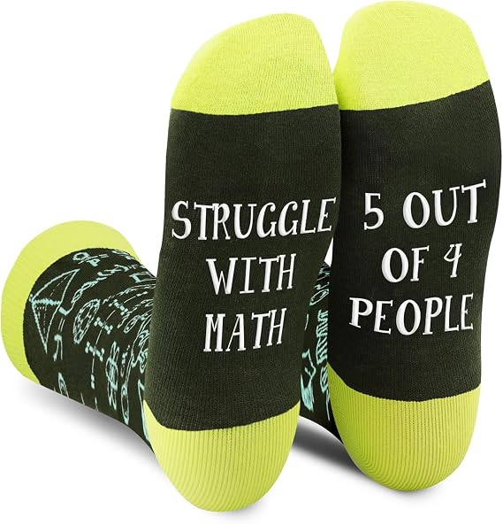 AGRIMONY Funny Socks for Teachers Men Women Teenage - Funky Nerd Novelty Crazy Socks Gifts Idea Stocking Fillers