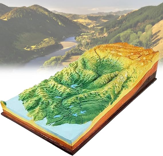 Five Terrain Combination Models - Geography Teaching Model - Geography Landform Model Educational - for Junior Middle School Geography Teaching