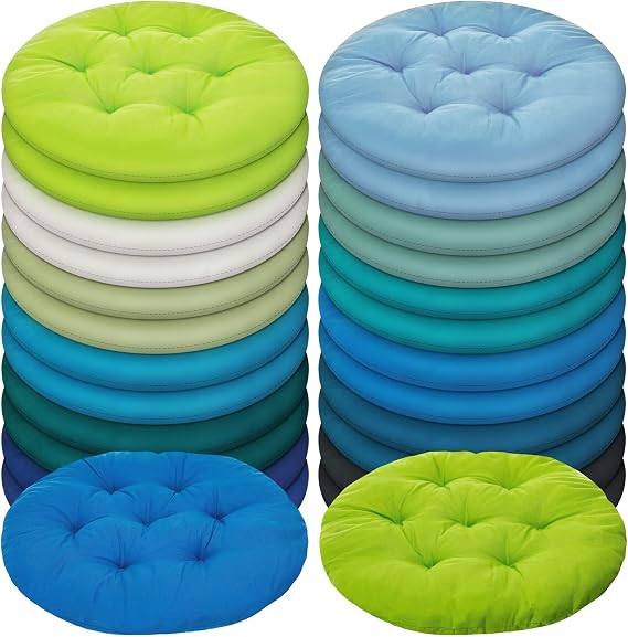 Tinideya 24 Pcs Floor Cushions Classroom,Medium 15.7 Inch,Blue-Green