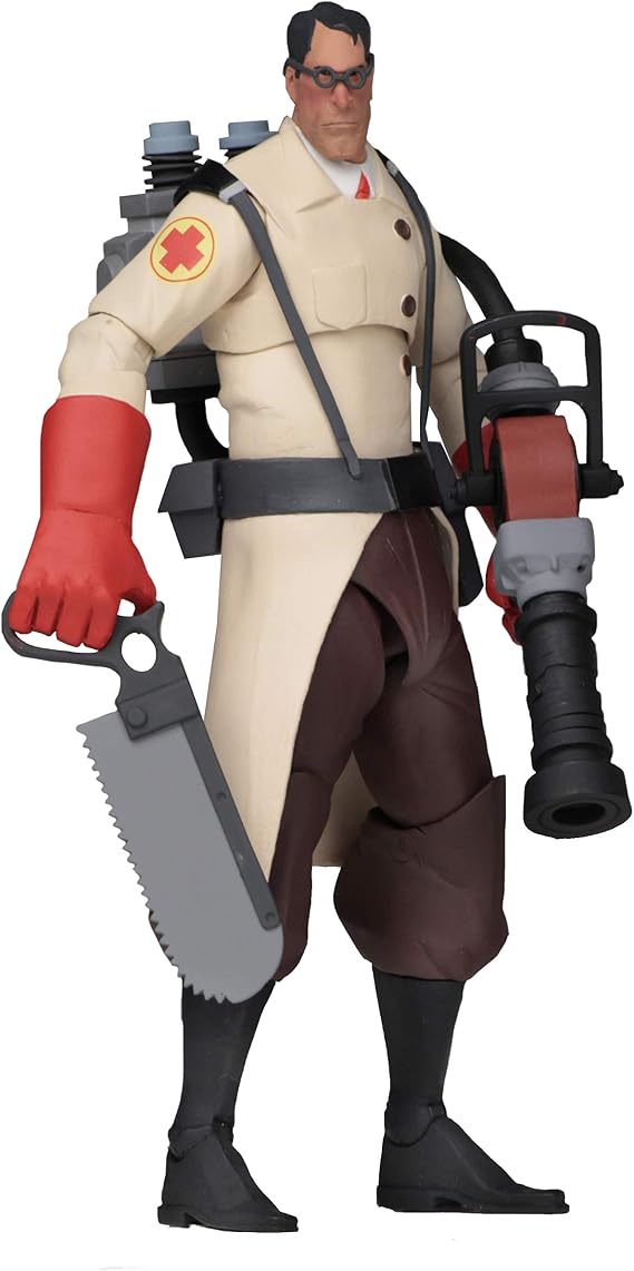 NECA - Team Fortress 2-7" Scale Action Figures - Series 4 RED - Medic | Team Fortress 7 Inch Action FIgure Series 4 - Red Medic