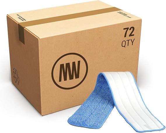 Microfiber Wholesale Bulk 36" Extra Large Microfiber Wet Mop Pad - 72 Count