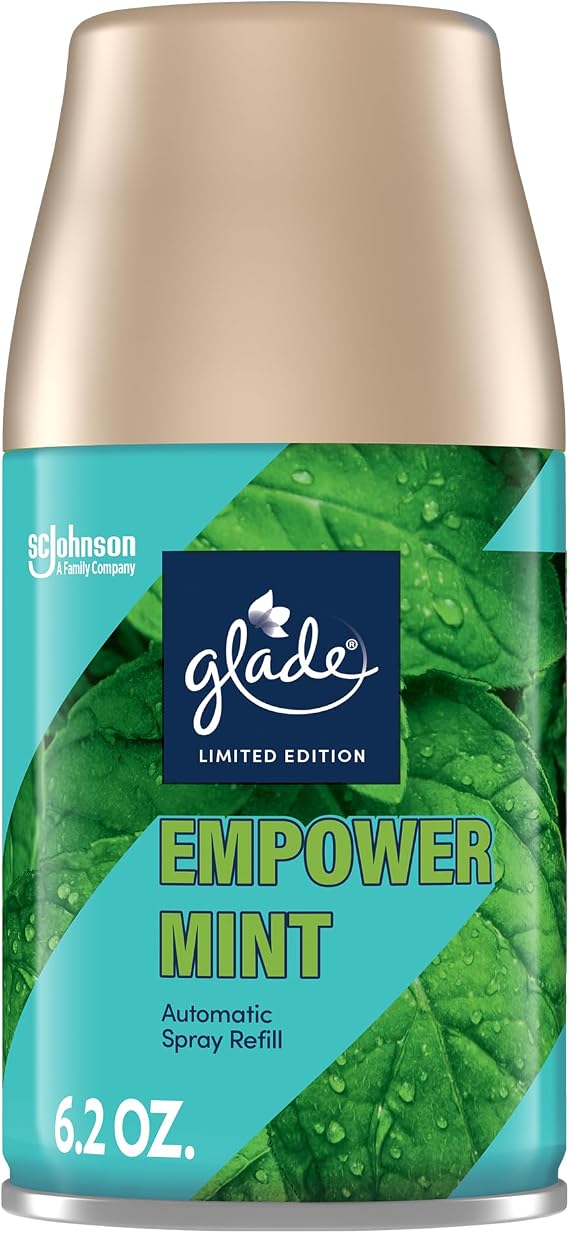 Glade Automatic Spray Refill, Air Freshener for Home and Bathroom, Empower Mint, 6.2 Oz