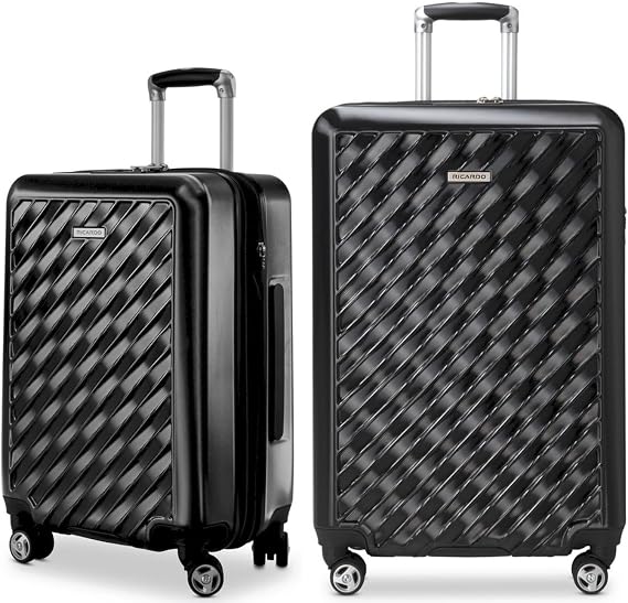 Ricardo Melrose Hardside 2-Piece Set (20" and 25") with FREE Travel Kit (Black)