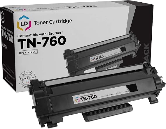 LD Products Compatible Toner Replacement for Brother TN760 TN730 (Black)