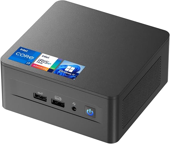 ASUS NUC 12Pro, Intel NUC 12 Pro NUC12WSHi7 Mini PC, Intel Core i7-1260P (12C/16T, Up to 4.8GHz), 32GB DDR4 RAM, 1TB PCIe 4.0 NVMe SSD, Iris Xe Graphics, WiFi 6E, BT 5.3, 8K Support, Win 11 Pro