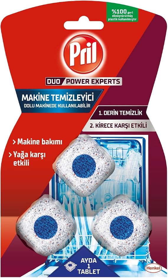 Pril 5'i 1 Arada Makine Temizleyici Tablet, 1 x 3 Adet