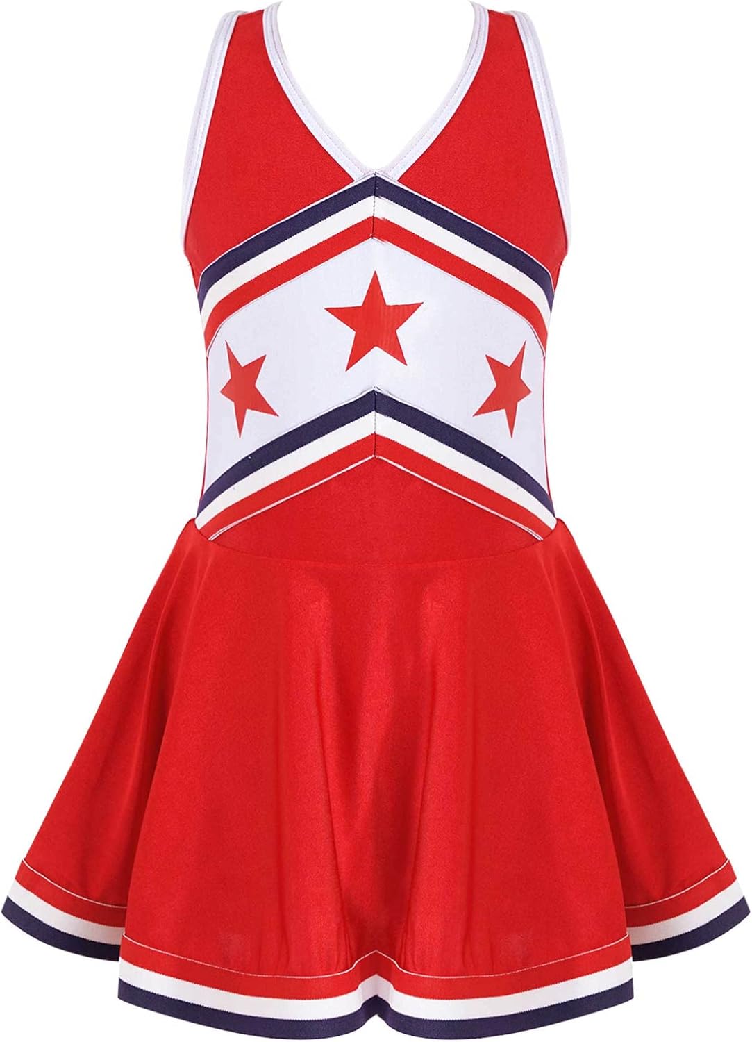 Oyolan Kid Girls Cheer Leader Uniform Outfits Cheerleading Halloween Cosplay Costume Performance Dance Dress