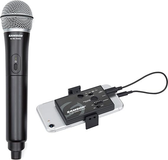 Samson Go Mic Mobile Digital Wireless System with Q8 Dynamic Handheld Mic/Transmitter with Bundle