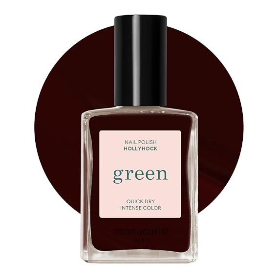 Manucurist Green Hollyhock Black Red Natural Nail Polish
