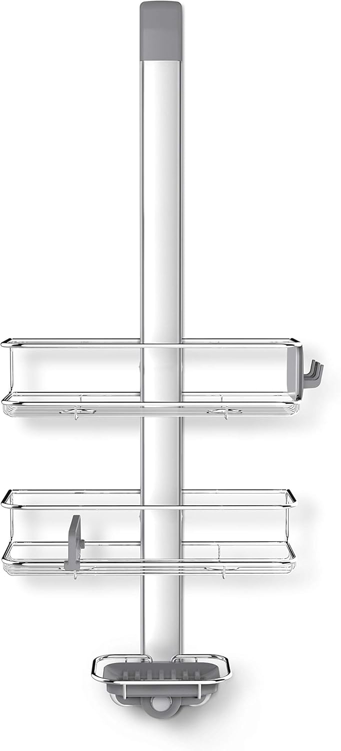 simplehuman over Door Shower Caddy Stainless-Steel Silver