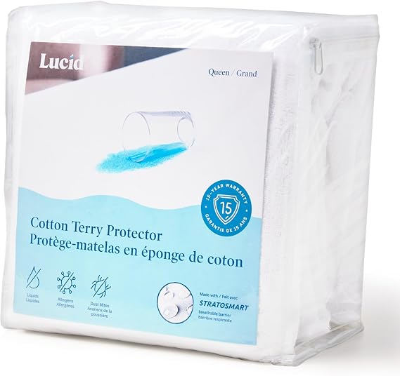Lucid Waterproof Mattress Protector Cotton Terry, California King