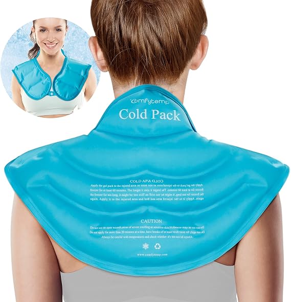 Comfytemp Ice Pack for Neck Shoulders Pain Relief (Small, Sky Blue)