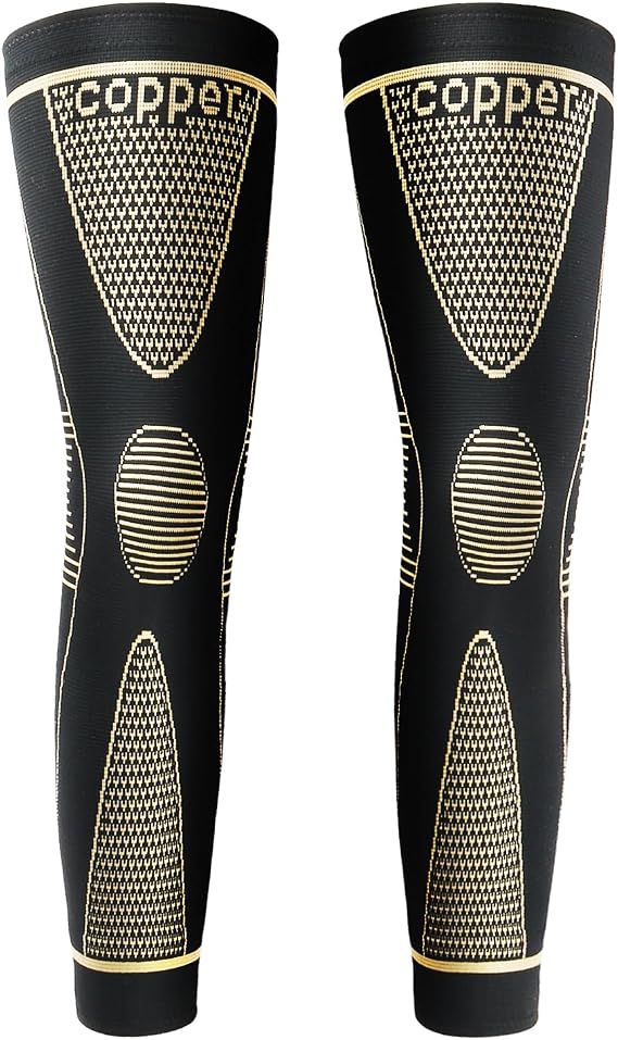 SKDK Copper Full Leg Sleeves Long Compression,Knee Braces for Knee Pain Women & Men, Knee Compression Sleeves, Knee Support for Meniscus Tear, ACL, Arthritis, Joint Pain Relief,Sport