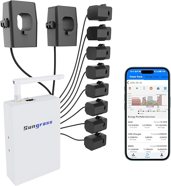 Home Energy Monitor-Real Time Electricity Usage Monitor,AI-Powered Energy Monitor,Power Usage Meter, Energy Monitor for Home Assistant,Power Monitor,Circuit Monitor,Electric Use Monitor
