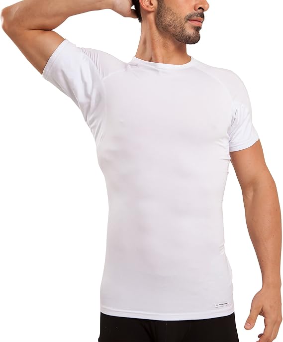 Ejis Sweat Defense Undershirt | Crew Neck| Underarm Sweat Proof Micro Modal