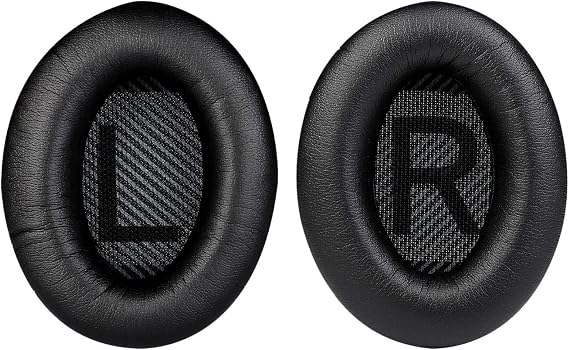 bose qc2 kulaklık pedi bose qc25 ae2 ae2i ae2w qc2 qc15 qc35 qc35ii Soundlink Soundtrue ile uyumlu kulaklık süngeri yastığı bose qc 25 kulaklık süngeri bose qc35 uyumlu pedi (Siyah - Siyah Sünger)