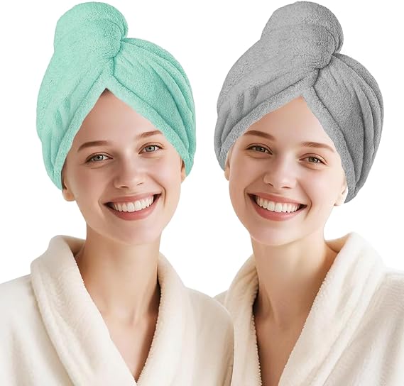 Microfiber Hair Drying Towel Wrap,Hair Turbans Towel for Wet Hair