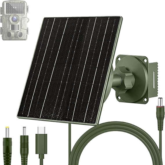 5W Solar Panel with 5200mAh Battery for Trail Cameras