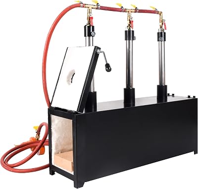 LCyindu Forge Furnace with Three Burners, Large Capacity, Square Propane Forges for Blacksmithing with 1 Doors, Suitable for Artist Hobby Beginner Friendly DIY Knife Making Tool Farriers Furnace
