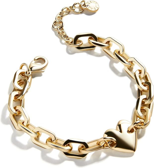 BaubleBar Link Style Bracelets, Trendy Gift, Fashion Jewelry, Adjustable Gold-Plated Bracelets for Women, Statement Jewelry