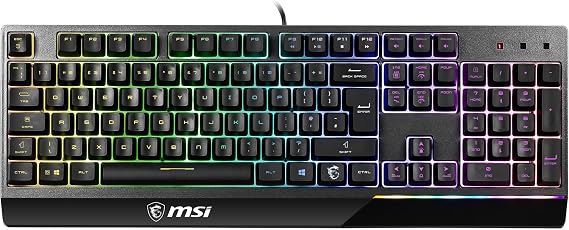 MSI Vigor GK30 Gaming Keyboard (UK layout) - Mechanical-like plunger switches, Water repellent keyboard design, RGB Mystic Light
